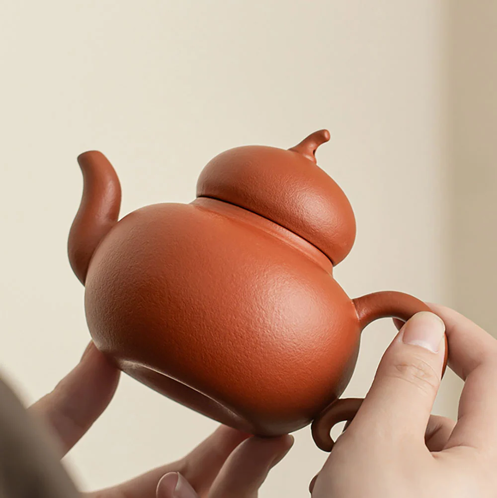 Yixing Zhu Ni Clay Gourd Tea Set - Image 5